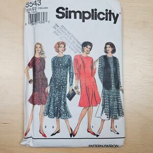Vintage 1993 Simplicty Pattern 8593 Sie 18W-24W